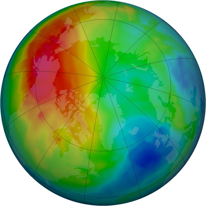 Arctic ozone map for 30 December 2011